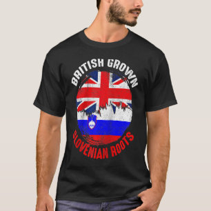 T-shirt British Grotte Slovène Drapeaux Vintages pour moi