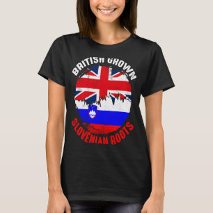 T-shirt British Grotte Slovène Drapeaux Vintages pour moi