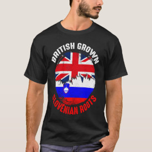 T-shirt British Grotte Slovène Drapeaux Vintages pour moi