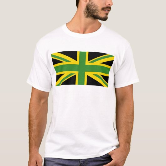 T-shirt British - Jamaican Union Jack Flag  (Devant)
