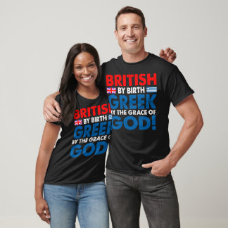 T-shirt British Par Naissance Grec Grace Of God Don