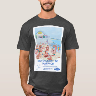 T-shirt British Rail Harwich et Dovercourt, années 1960