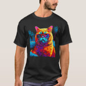 T-shirt British Shorthair Cat Beach Fashion (Devant)