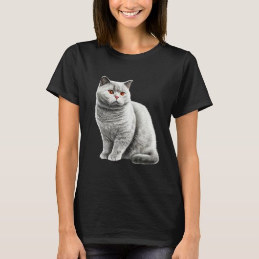 T-shirt British Shorthair Cat Cat (Devant)