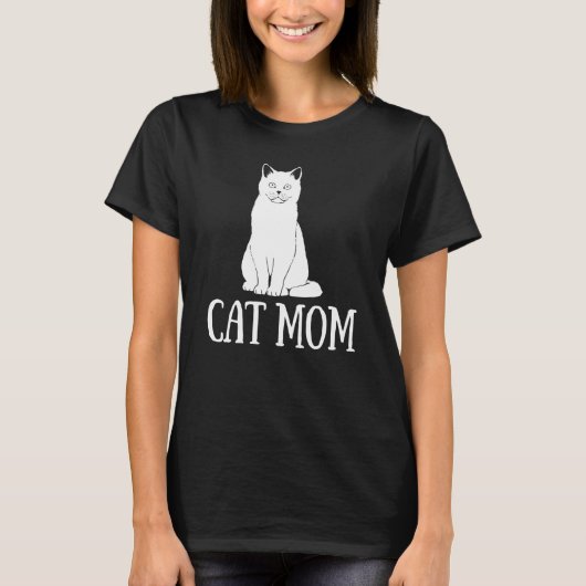 T-shirt British Shorthair Cat  Cat Mom (Devant)