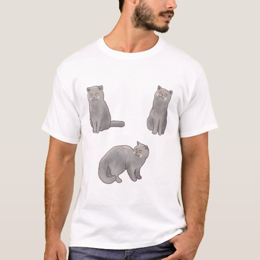 T-shirt British shorthair cat Magic (Devant)