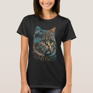 T-shirt British Shorthair Graphique coloré Papa Maman Cha