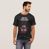 T-shirt British Shorthair Laissez Les Empreintes de pattes (Devant entier)