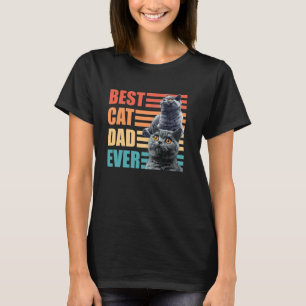 T-shirt British Shorthair Papa MEILLEUR CHAT PAPA JAMAIS C