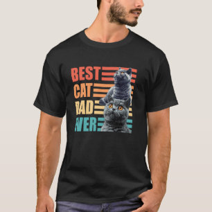 T-shirt British Shorthair Papa MEILLEUR PÈRE DE CHAT JAMAI