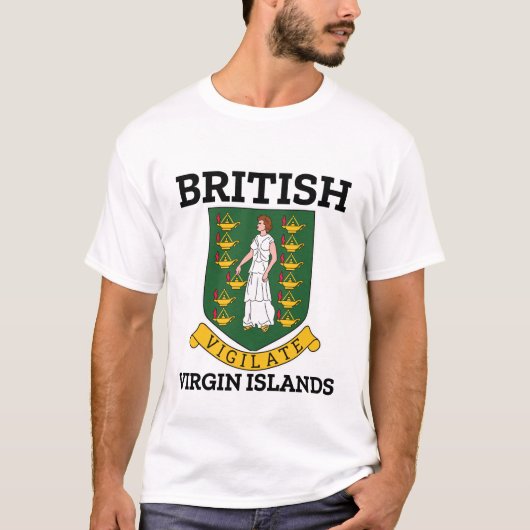 T-shirt British Virgin Islands coat of arms (Devant)
