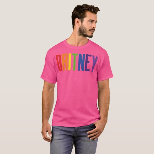 T-shirt Britney Pride Rainbow (Devant entier)