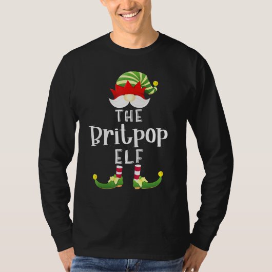 T-shirt Britpop Elf Group Christmas Pajama Party (Devant)