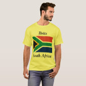 T-shirt Brits, Afrique du Sud avec drapeau sud-africain (Devant entier)