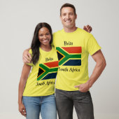 T-shirt Brits, Afrique du Sud avec drapeau sud-africain (Unisexe)