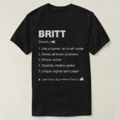 T-shirt Britt Nom Définition Signification Famille Amusant (Design devant)