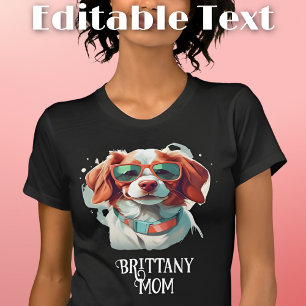 T-shirt Brittany Chien Maman Lunettes de soleil