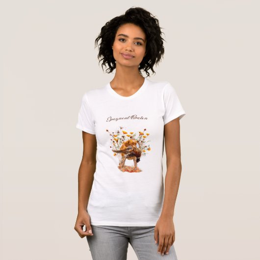 T-shirt Brittany Spaniel, Chasse Pheasant Coffee Mug T-Sh (Devant entier)