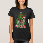 T-shirt Brittany Spaniel Christmas Tree Light Pyjama Chien (Devant)