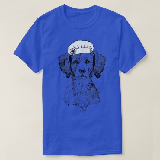 T-shirt Brittany Spaniel Dog Cook  (Design devant)