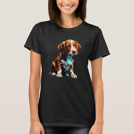 T-shirt Brittany Springer Puppy Dog Pop Art (Devant)