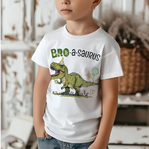 T-shirt Bro-a-saurus Dinosaur Thème Anniversaire de enfant