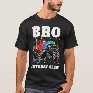 T-shirt Bro Birthday Crew Monster Truck Thème Birthday Bro