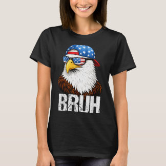 T-shirt Bro Eagle 4 juillet patriotique hommes garçons mèm