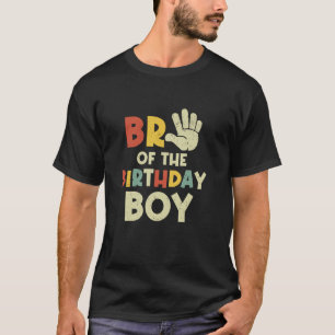 T-shirt Bro Of The Birthday Boy Hi Cinq Ans Anniversaire F