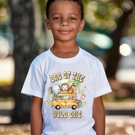 T-shirt Bro of the Wild One garçons anniversaire animaux s