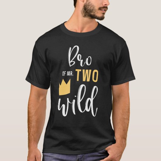 T-shirt Bro Of Two Wild 2nd Birthday Party Things Correspo (Devant)