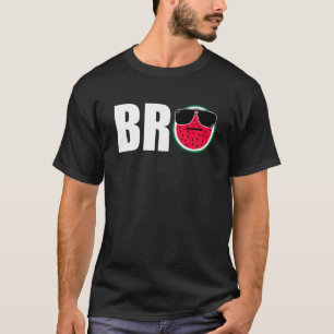 T-shirt Bro Pastèque Tropical Fruit D'été Famille apparié