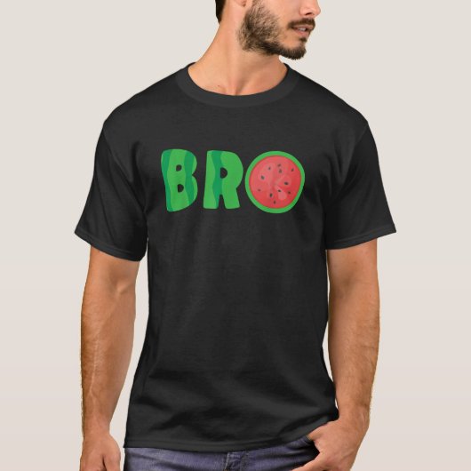 T-shirt Bro Watermelon Tee Cool Summer Tropical Fruit Melo (Devant)