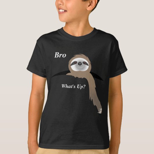 T-shirt Bro, What's Up Sloth Hanging Outside Ripped (Devant)