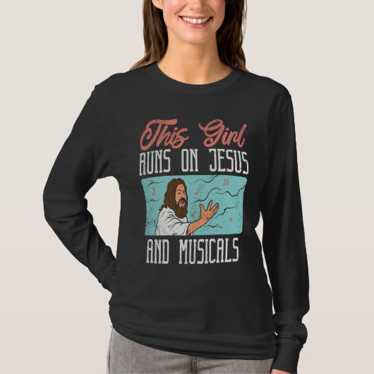 T-shirt Broadway Actor Musical Theater Fans  Jesus & Music (Devant)