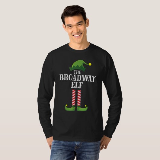 T-shirt Broadway Elf Matching Family Group Christmas Party (Devant entier)