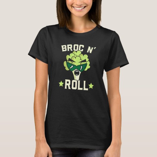 T-shirt Broc N'Roll Broccoli Vegetable Vegetable Végétal s (Devant)