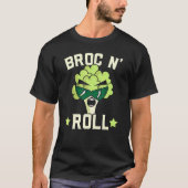 T-shirt Broc N'Roll Broccoli Vegetable Vegetable Végétal s (Devant)