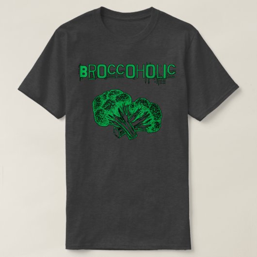 T-shirt Broccoholic Broccoli for Vegans and Vegetarians (Design devant)
