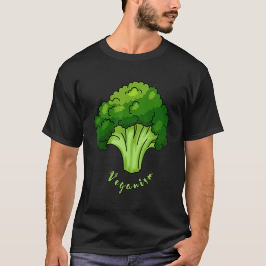 T-shirt Broccoli Chalk Pro Vegan Humour Go Vegan Nutrition (Devant)