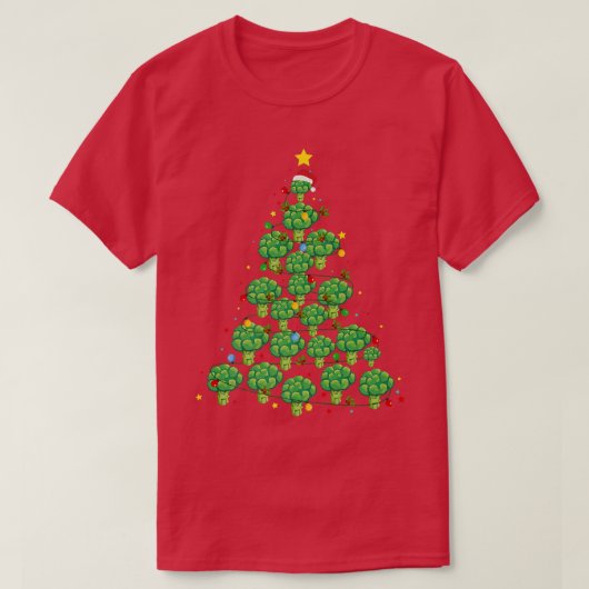 T-shirt Broccoli Christmas Tree Funny Broccoli Lover Xmas (Design devant)