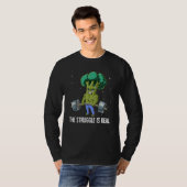 T-shirt Broccoli Gym Weight Training The Struggle Is Real (Devant entier)