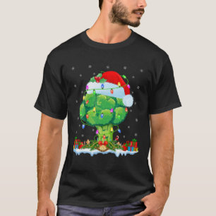 T-shirt Broccoli Vegetable Lover Matching Père Noël Brocco