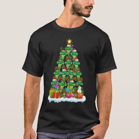 T-shirt Broccoli   Xmas Holiday   Broccoli Christmas Tree (Devant)