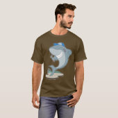 T-shirt Broche mécanique de requin (Devant entier)