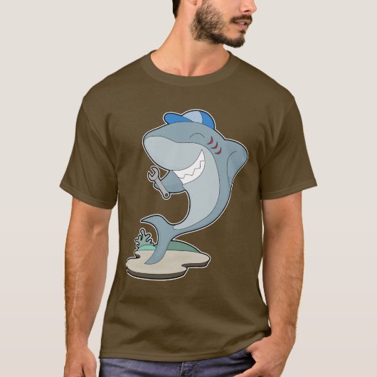 T-shirt Broche mécanique de requin (Devant)