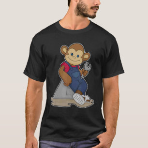 T-shirt Broche mécanique singe