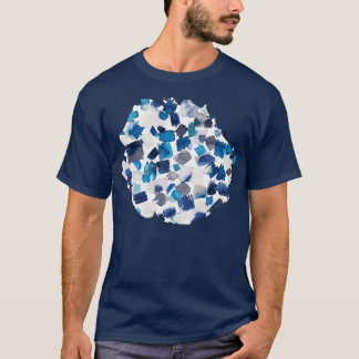 T-shirt Brochures Abstraites Peinture bleu