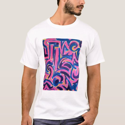 T-shirt Brochures peintes à la main par des graffitis grec (Devant)