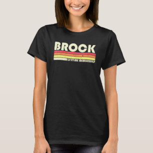 T-shirt Brock Nom de famille Retro Vintage 80s 90s Anniver